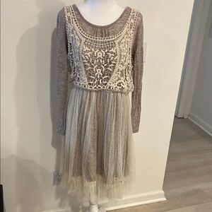Elegant Lace Overlay Dress